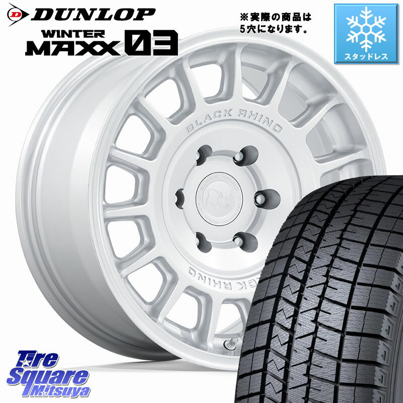DUNLOP ウィンターマックス03 WM03 ダンロップ スタッドレス ミツヤ 225/65R17 BLACK RHINO VOLL ボル シルバー ホイール 17インチ◇参考画像 17 X 8.0J +38 5穴 114.3 80系ハリアー