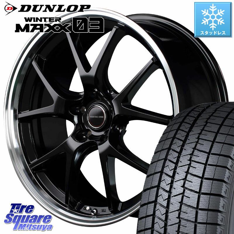DUNLOP ウィンターマックス03 WM03 ダンロップ スタッドレス ミツヤ 235/40R19 MANARAY MID VERTEC ONE EXE5 ホイール 19インチ 19 X 8.0J +42 5穴 114.3 CY2アコード 70系カムリ