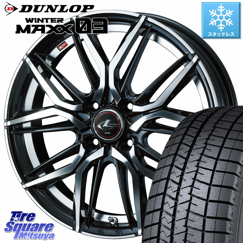 DUNLOP ウィンターマックス03 WM03 ダンロップ 特価 スタッドレス ミツヤ 155/65R14 WEDS 40767 レオニス LEONIS LM 14インチ 14 X 4.5J +45 4穴 100 N-BOX デリカミニ2WD タント スペーシア サクラ ハイゼット アゲトラCustom車用※軽自動車専用ホイール※
