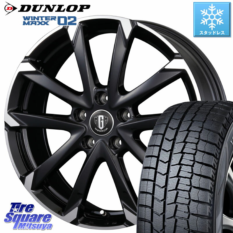 DUNLOP ウィンターマックス02 WM02 STD CUV ダンロップ スタッドレス ミツヤ 225/45R18 KOSEI MZ-GROW C52S ホイール 18インチ 18 X 7.5J +38 5穴 114.3 リーフ