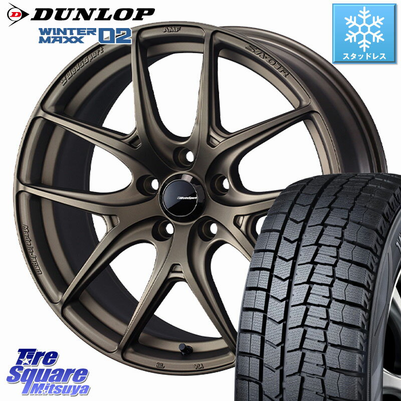 DUNLOP ウィンターマックス02 WM02 XL CUV ダンロップ スタッドレス ミツヤ 205/50R17 WEDS WedsSport SA-01R ホイール 17インチ 17 X 7.0J +40 5穴 114.3 GRヤリスRSノーマルキャリパー