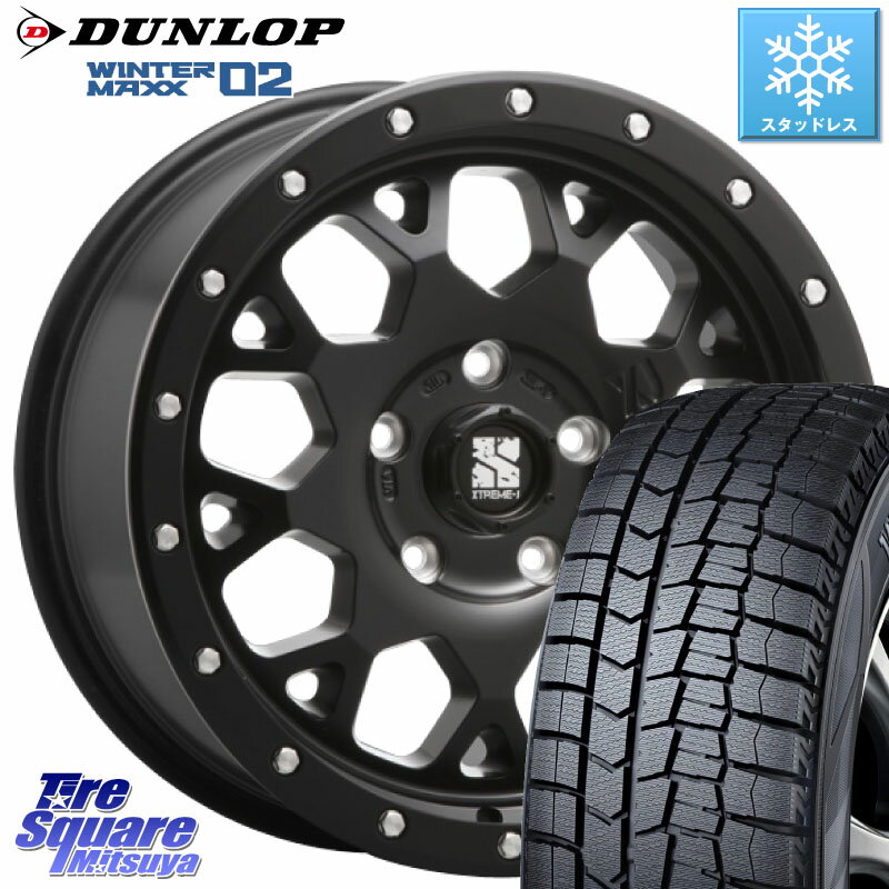 DUNLOP ウィンターマックス02 WM02 XL CUV ダンロップ スタッドレス ミツヤ 205/50R17 MLJ XJ04 XTREME-J エクストリームJ ホイール 17インチ 17 X 7.0J +42 5穴 114.3 GRヤリスRSノーマルキャリパー フロンクス