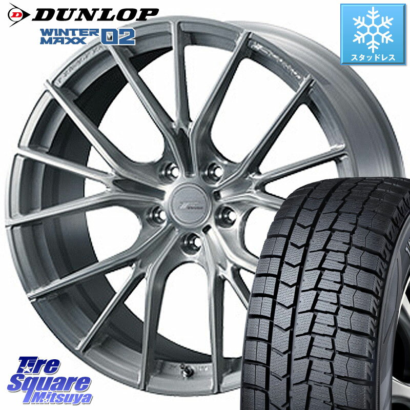 DUNLOP ウィンターマックス02 WM02 STD CUV ダンロップ スタッドレス ミツヤ 225/45R18 WEDS F ZERO FZ-1 FZ1 鍛造 FORGED ホイール18インチ 18 X 7.5J +38 5穴 114.3 リーフ
