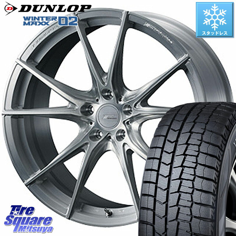 DUNLOP ウィンターマックス02 WM02 STD CUV ダンロップ スタッドレス ミツヤ 225/45R18 WEDS F ZERO FZ-2 FZ2 鍛造 FORGED ホイール18インチ 18 X 7.5J +38 5穴 114.3 リーフ