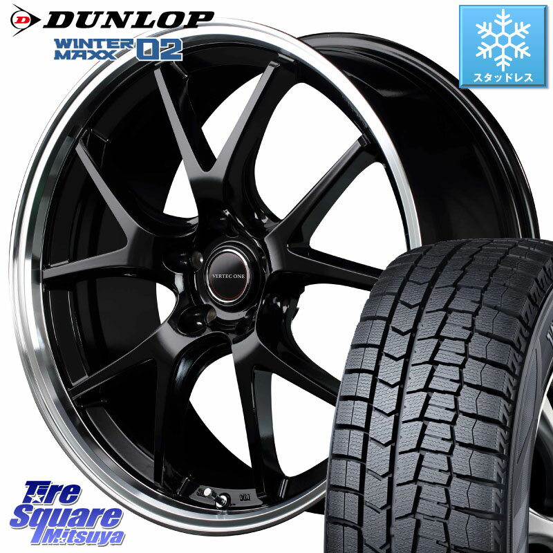 DUNLOP ウィンターマックス02 WM02 STD CUV ダンロップ スタッドレス ミツヤ 225/45R18 MANARAY MID VERTEC ONE EXE5 ホイール 18インチ 18 X 8.0J +42 5穴 114.3 プリウスアルファ リーフ