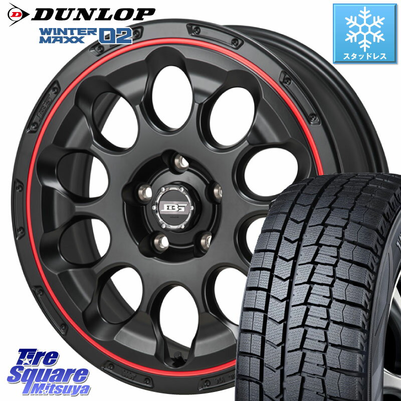 DUNLOP ウィンターマックス02 WM02 XL CUV ダンロップ スタッドレス ミツヤ 205/50R17 Japan三陽 ボトムガルシア CHRONO クロノ BKRED 17 X 7.0J +45 5穴 114.3 GU系インプレッサ フロンクス