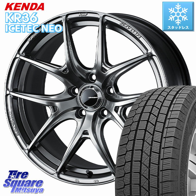 KENDA KR36 ICETEC NEO 2025年製 アイステックネオ ケンダ スタッドレス ミツヤ 225/45R18 WEDS WedsSport SA-01R ホイール 18インチ 18 X 7.5J +45 5穴 100