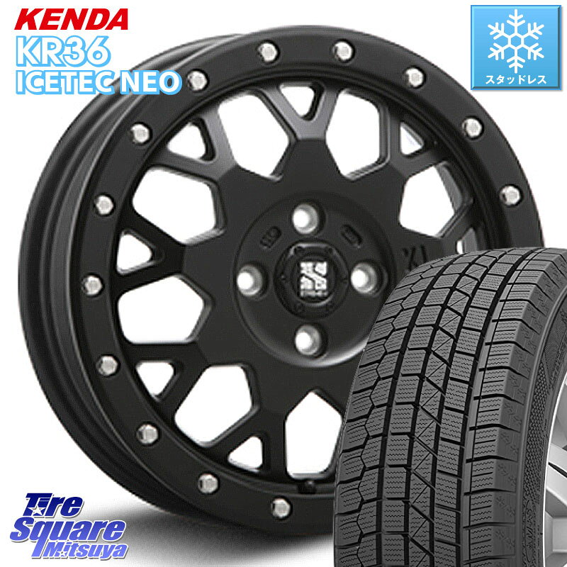 KENDA KR36 ICETEC NEO 2025年製 アイステックネオ ケンダ スタッドレス ミツヤ 165/55R14 MLJ XJ04 XTREME-J エクストリームJ ホイール 14インチ 14 X 4.5J +43 4穴 100 ハイゼット アゲトラCustom車用※軽自動車専用ホイール※