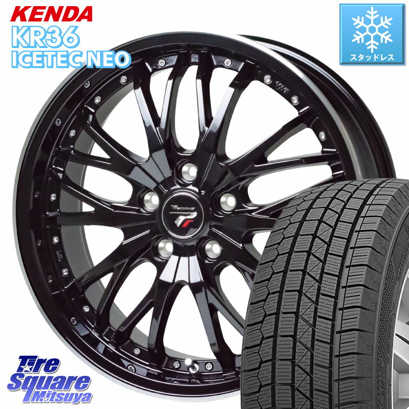 KENDA KR36 ICETEC NEO 2025年製 アイステックネオ ケンダ スタッドレス ミツヤ 225/45R18 HotStuff Precious プレシャス HM3 HM-3 ホイール 18インチ 18 X 7.5J +38 5穴 114.3 リーフ
