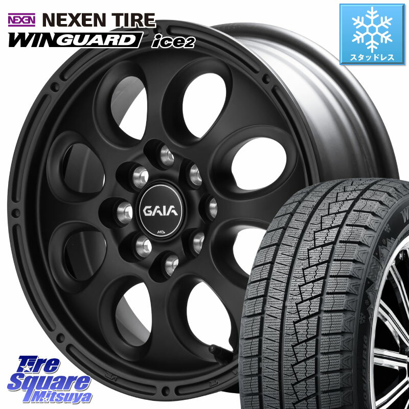 NEXEN WINGUARD ice2 2025年製 スタッドレス ミツヤ ネクセン ウィンガードアイス2 165/55R14 MANARAY MID GAIA X ガイアクロス ホイール 14インチ 14 X 5.0J +42 4穴 100 ハイゼット アゲトラCustom車用※軽自動車専用ホイール※