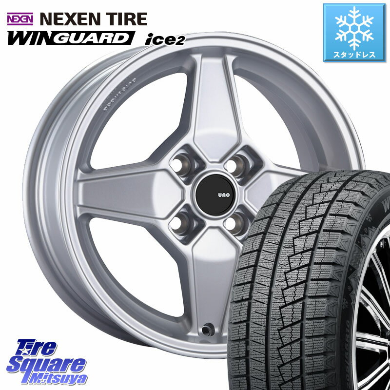 NEXEN WINGUARD ice2 2025年製 ネクセン ウィンガードアイス2 スタッドレスタイヤ 175/65R14 阿部商会 AUTOSTRADA UNO ホイール 14インチ 14 X 6.0J(FIAT 500) +33 4穴 98 フィアット FIAT 500 500C 500S