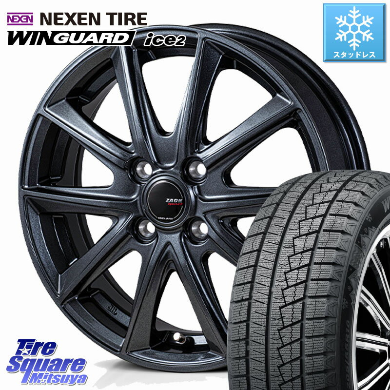 NEXEN WINGUARD ice2 2025年製 スタッドレス ミツヤ ネクセン ウィンガードアイス2 145/80R13 Japan三陽 ZACK Sport-FT ホイール 13インチ 13 X 4.0J +42 4穴 100 タント スペーシア