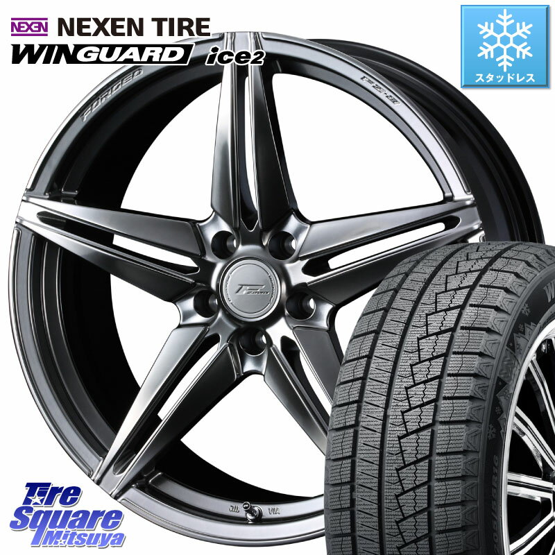 NEXEN WINGUARD ice2 2025年製 スタッドレス ミツヤ ネクセン ウィンガードアイス2 225/45R18 WEDS F ZERO FZ-3 FZ3 鍛造 FORGED ホイール18インチ 18 X 7.5J +38 5穴 114.3 リーフ