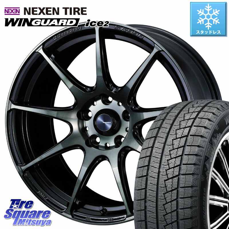 NEXEN WINGUARD ice2 2025年製 スタッドレス ミツヤ ネクセン ウィンガードアイス2 225/45R18 WEDS ウェッズ スポーツ SA99R SA-99R WBC 18インチ 18 X 7.5J +45 5穴 100