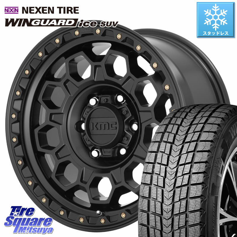 NEXEN WINGUARD ice SUV 2025年製 スタッドレス ミツヤ ネクセン ウィンガードアイスSUV 265/65R17 KMC KM545 Trek Black ホイール 17インチ 17 X 8.0J +20 6穴 139.7 GUN125ハイラックスHILUX 150系ランドクルーザープラド トライトンGSR