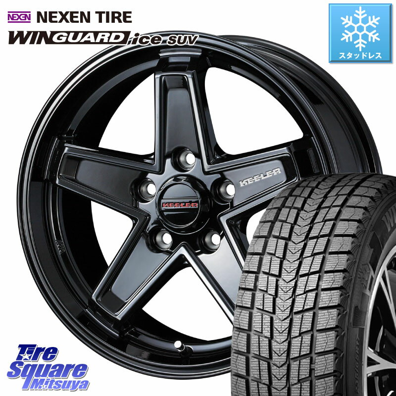 NEXEN WINGUARD ice SUV 2025年製 スタッドレス ミツヤ ネクセン ウィンガードアイスSUV 225/60R17 WEDS 【欠品次回12月下旬】 KEELER TACTICS ブラック ホイール 4本 17インチ 17 X 7.0J(US) +35 5穴 110 クライスラー ジープコンパス M624系 クライスラー Jeep Cherok