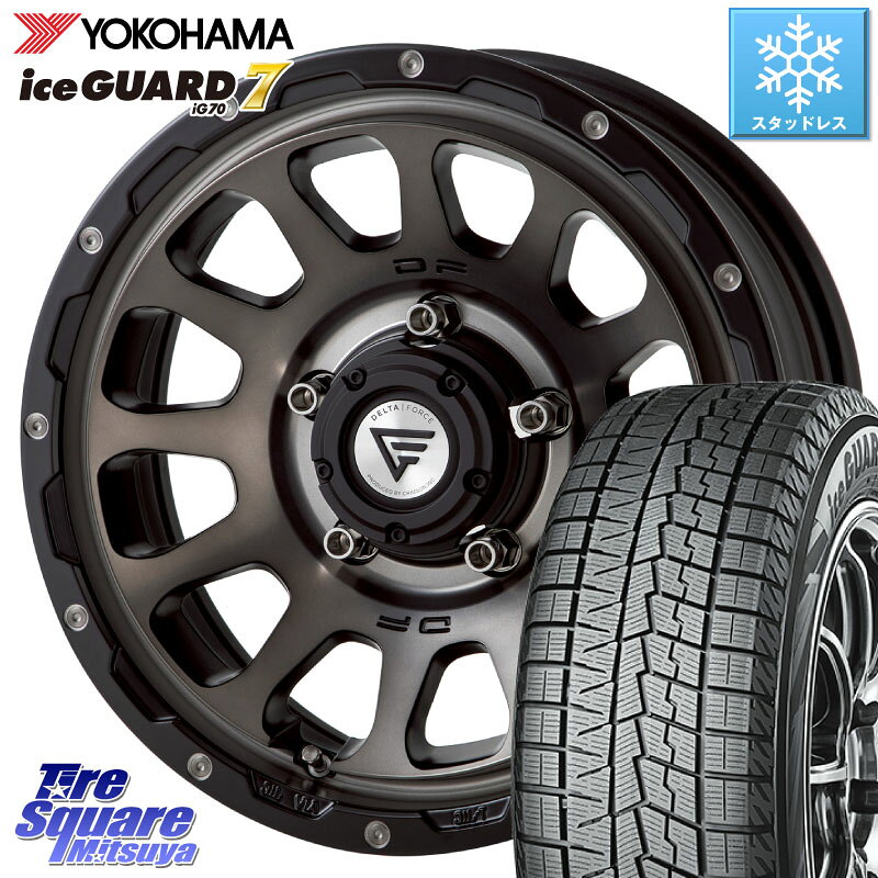 YOKOHAMA R7116 ice GUARD7 IG70 アイスガード スタッドレス ミツヤ 215/65R16 DELTA FORCE デルタフォース オーバル シエラ専用 インセット-5 16インチ 16 X 6.0J +0 5穴 139.7 ジムニー専用(要オーバーフェンダー等) ジムニ−シエラ・ノマド(カスタム)