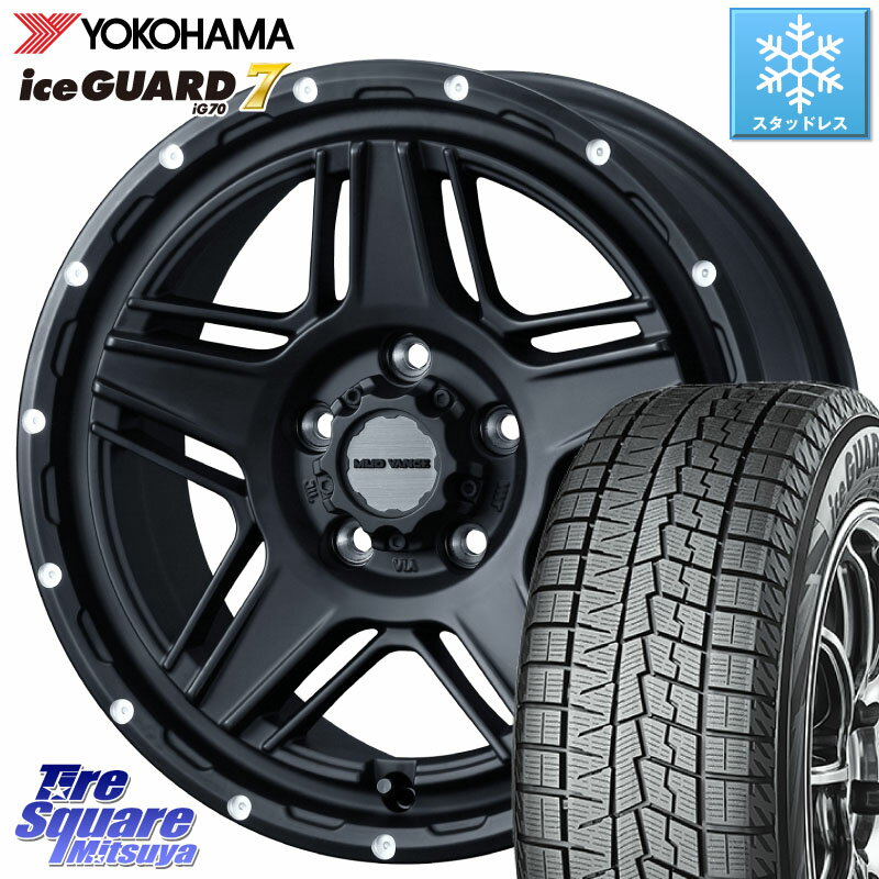 YOKOHAMA R7149 ice GUARD7 IG70 アイスガード スタッドレス ミツヤ 215/45R17 WEDS 40537 マッドヴァンス MUD VANCE 07 BK 17インチ 17 X 7.0J +40 5穴 114.3