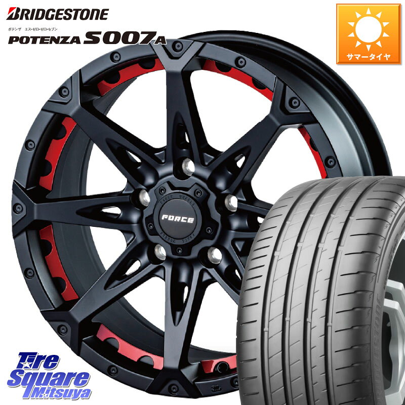 FORCE フォース DENALI デナリー BK 17インチ 17 X 7.5J +38 5穴 114.3 ブリヂストン POTENZA ポテンザ S007A 【正規品】 サマータイヤ 225/50R17