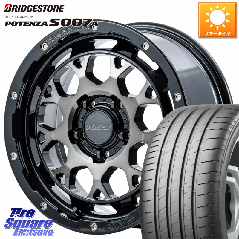 RAYS 【欠品次回2~3月】 TEAM DAYTONA M9+ ホイール 17インチ 17 X 7.0J +40 5穴 114.3 ブリヂストン POTENZA ポテンザ S007A 【正規品】 サマータイヤ 225/55R17 10系アルファード