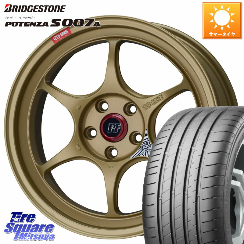 ENKEI エンケイ PerformanceLine PF06 ホイール 19インチ 19 X 8.0J +45 5穴 114.3 ブリヂストン POTENZA ポテンザ S007A 【正規品】 サマータイヤ 245/40R19 50系エスティマ 10系カローラクロス 10系アルファード