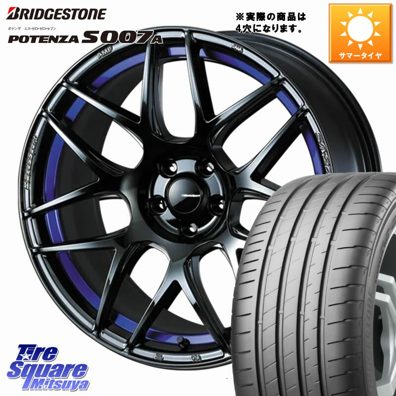 WEDS 74226 SA-27R ウェッズ スポーツ ホイール 17インチ ◇参考画像 17 X 6.5J +42 4穴 100 ブリヂストン POTENZA ポテンザ S007A 【正規品】 サマータイヤ 205/40R17 E11ノート モビリオ モビリオスパイク
