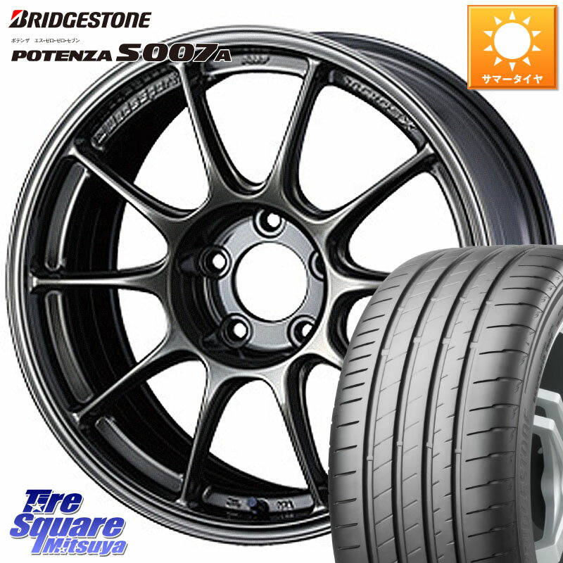 WEDS 73763 TC-105X TC105X EJ ウェッズ スポーツ ホイール 7インチ 17 X 7.5J +45 5穴 100 ブリヂストン POTENZA ポテンザ S007A 【正規品】 サマータイヤ 215/50R17