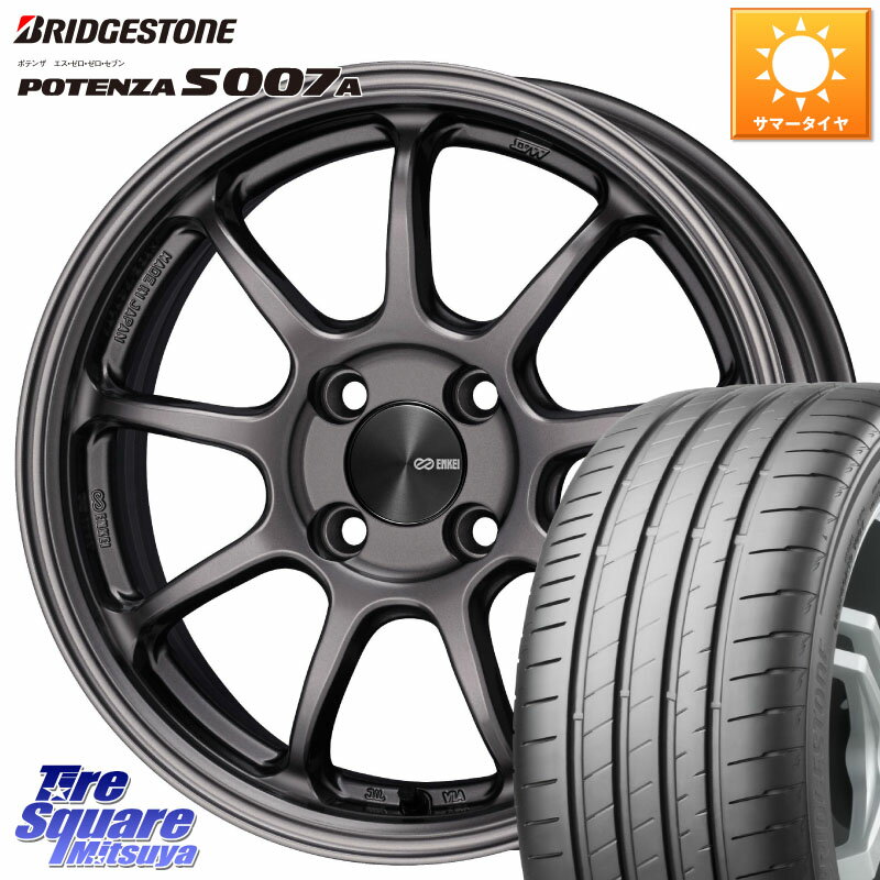 ENKEI PerformanceLine PF09 ホイール 4本 17インチ 17 X 7.0J +38 4穴 100 ブリヂストン POTENZA ポテンザ S007A 【正規品】 サマータイヤ 205/40R17 ロードスター(ローダウン等)