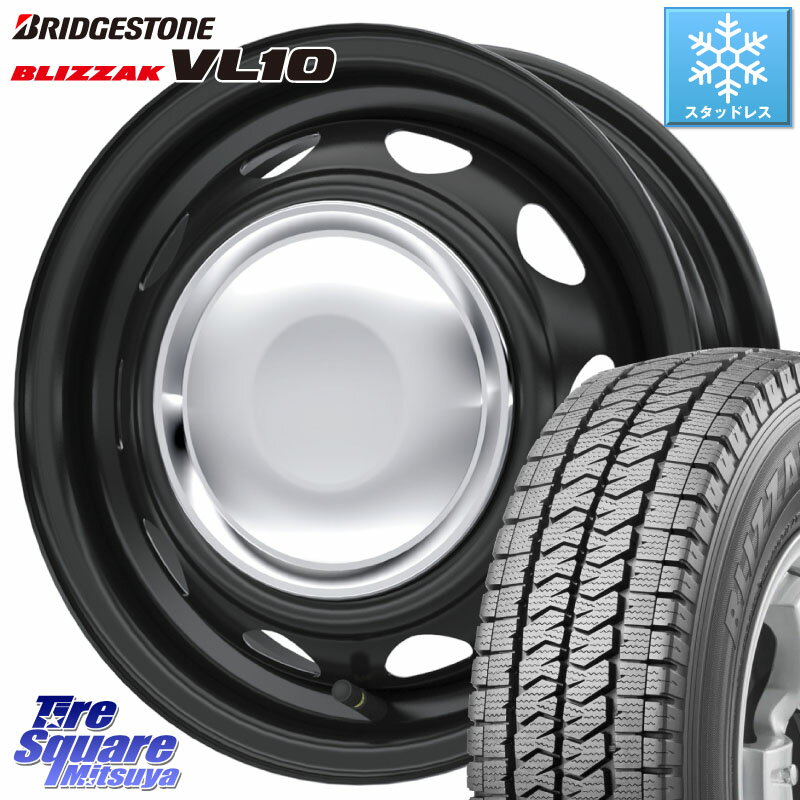 ブリヂストン BLIZZAK VL10 2025年製 在庫● ブリザック スタッドレス ミツヤ 145/80R12 80*78 WEDS 14040 NeoCarrow ネオキャロ クローム 12インチ スチール ホイール 12 X 3.5J +34 4穴 100 N-VAN(JJ1/2)