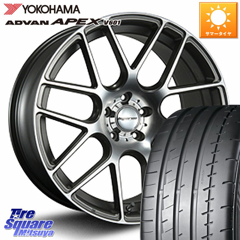 MLJ hyperion ハイペリオン CVM ホイール 19インチ 19 X 8.5J +45 5穴 114.3 YOKOHAMA R5572 ADVAN APEX V601 ヨコハマ 245/45R19 T32エクストレイル デリカD:5 SL系フォレスター