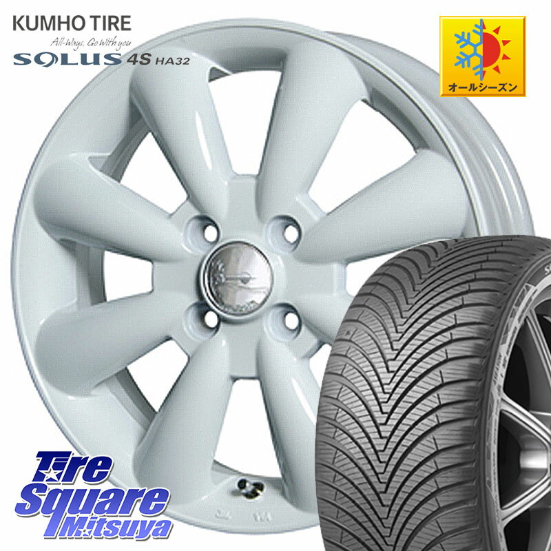 KUMHO SOLUS 4S HA32 ソルウス オールシーズンタイヤ 165/65R15 HotStuff ララパーム KC-8 lala Palm K..