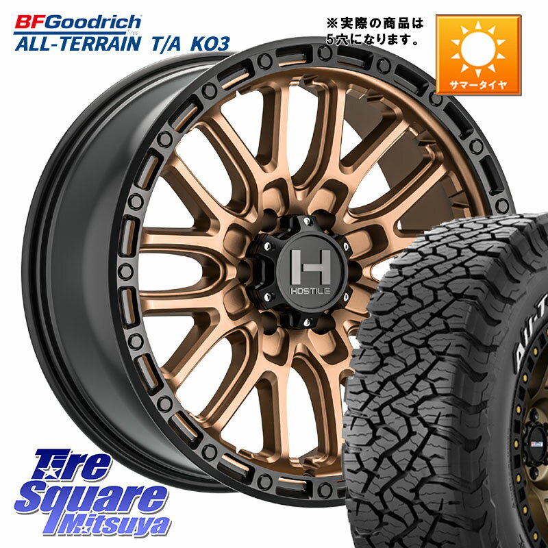 HOSTILE H135 RIDGE CREST JP SPEC ホイール 17インチ◇参考画像 17 X 8.0J +38 5穴 127 BF Goodrich All-Terrain T/A KO3 オールテレーン TA グッドリッチ ホワイトレター 285/70R17 クライスラー ジープ ラングラー JK系 クライスラー ジープ ラングラー JL系