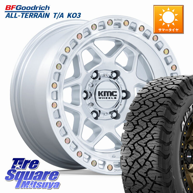 KMC KM553 TORX ホイール 17インチ 17 X 8.5J +25 6穴 139.7 BF Goodrich All-Terrain T/A KO3 オールテレーン TA グッドリッチ ホワイトレター 275/70R17