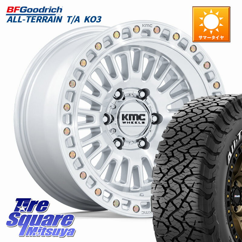 KMC KM554 AZTEC ホイール 17インチ 17 X 8.5J +25 6穴 139.7 BF Goodrich All-Terrain T/A KO3 オールテレーン TA グッドリッチ ホワイトレター 285/70R17