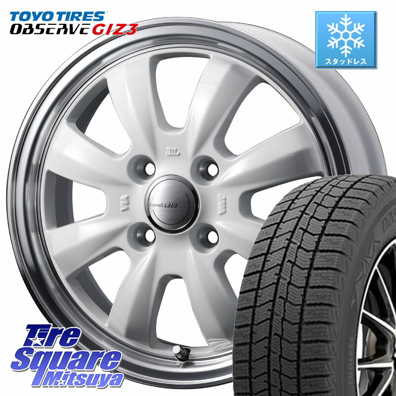 TOYO OBSERVE GIZ3 2024年製〜 オブザーブ ギズ3 スタッドレス ミツヤ 165/55R14 WEDS GYRAFT グラフト 8S 14インチ 14 X 4.5J +45 4穴 100 ハイゼット アゲトラCustom車用※軽自動車専用ホイール※