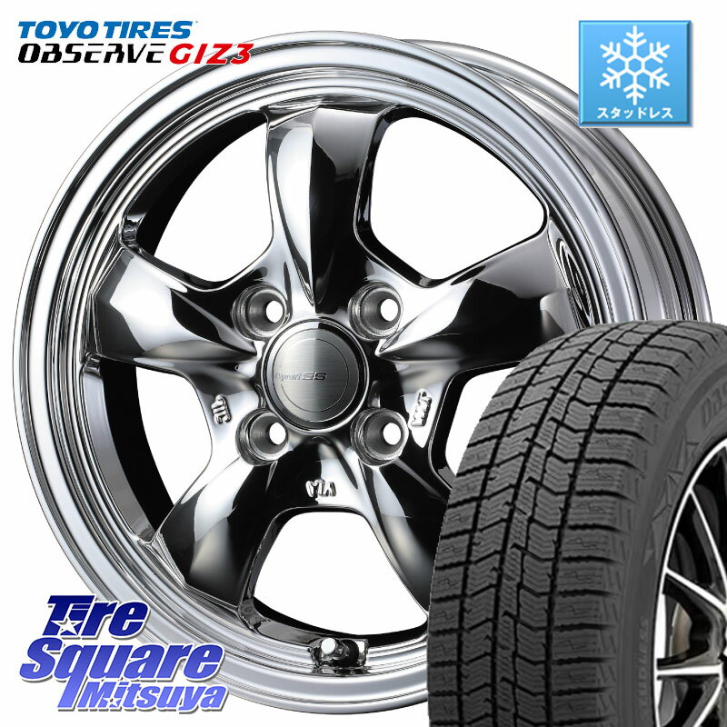 TOYO OBSERVE GIZ3 2024年製〜 オブザーブ ギズ3 スタッドレス ミツヤ 165/55R14 WEDS 41112 GYRAFT 5S グラフト SPT ホイール 14インチ 14 X 4.5J +45 4穴 100 ハイゼット アゲトラCustom車用※軽自動車専用ホイール※