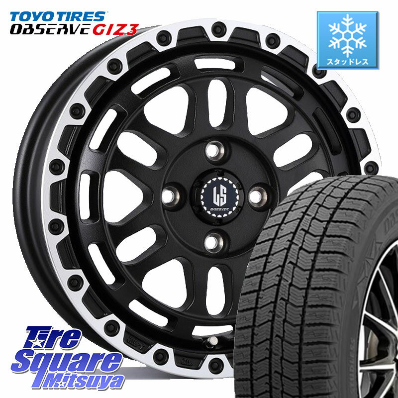 TOYO OBSERVE GIZ3 2024年製〜 オブザーブ ギズ3 スタッドレス ミツヤ 165/55R14 阿部商会 LA STRADA DISCOVER ホイール 14インチ 14 X 4.5J +45 4穴 100 ハイゼット アゲトラCustom車用※軽自動車専用ホイール※