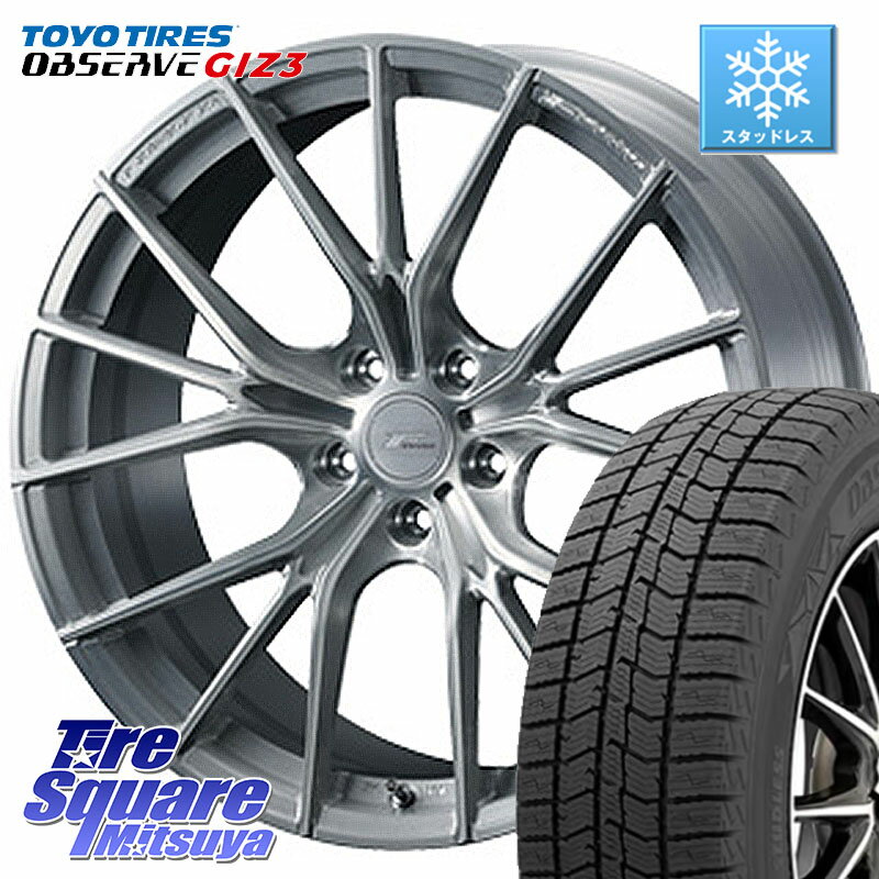TOYO OBSERVE GIZ3 2024年〜2025年製 オブザーブ ギズ3 スタッドレス ミツヤ 225/45R18 WEDS F ZERO FZ-1 FZ1 鍛造 FORGED ホイール18インチ 18 X 7.5J +38 5穴 114.3 リーフ