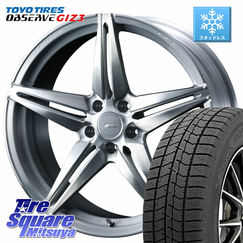 TOYO OBSERVE GIZ3 2024年製〜 オブザーブ ギズ3 スタッドレス ミツヤ 225/40R18 WEDS F ZERO FZ-3 FZ3 鍛造 FORGED ホイール18インチ 18 X 7.5J +48 5穴 114.3 プリウスアルファ GU系インプレッサ フロンクス