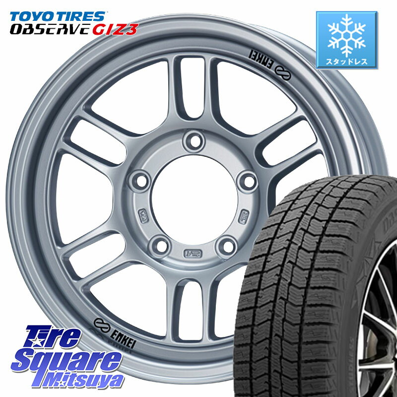 TOYO OBSERVE GIZ3 2024年製〜 オブザーブ ギズ3 スタッドレス ミツヤ 215/65R16 ENKEI エンケイ ALLROAD RPT1 ジムニー ホイール 16インチ 16 X 5.5J +0 5穴 139.7 ジムニー専用(要オーバーフェンダー等)