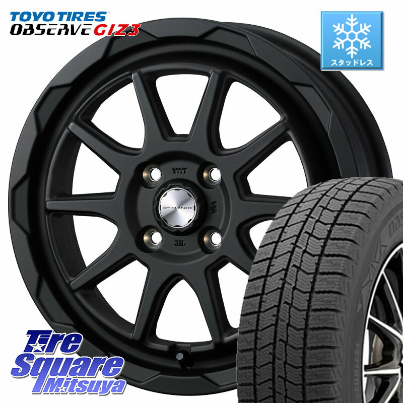 TOYO OBSERVE GIZ3 2024年製〜 オブザーブ ギズ3 スタッドレス ミツヤ 165/55R14 WEDS 【欠品次回01月上旬】 マッドヴァンス 06 MUD VANCE 06 ウエッズ 14インチ 14 X 4.5J +45 4穴 100 ハイゼット アゲトラCustom車用※軽自動車専用ホイール※
