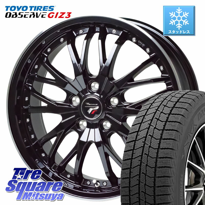 TOYO OBSERVE GIZ3 2024年〜2025年製 オブザーブ ギズ3 スタッドレス ミツヤ 225/45R18 HotStuff Precious プレシャス HM3 HM-3 ホイール 18インチ 18 X 7.5J +38 5穴 114.3 リーフ