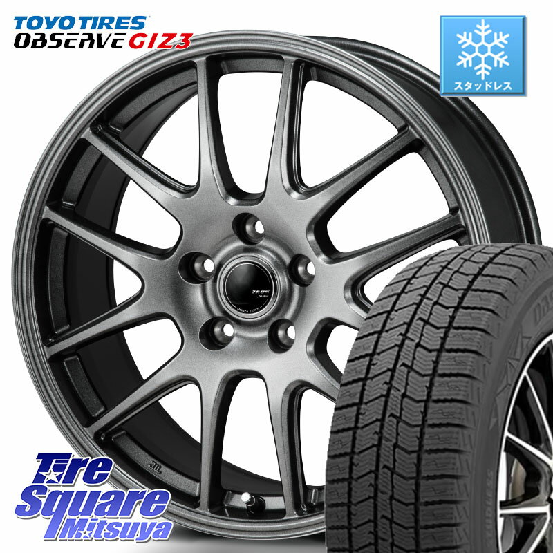 TOYO OBSERVE GIZ3 2024年〜2025年製 オブザーブ ギズ3 スタッドレス ミツヤ 215/50R17 Japan三陽 ZACK JP-205 ホイール 17 X 7.0J +48 5穴 114.3 プリウスアルファ リーフ FL系シビック MAZDA3 レヴォーグ