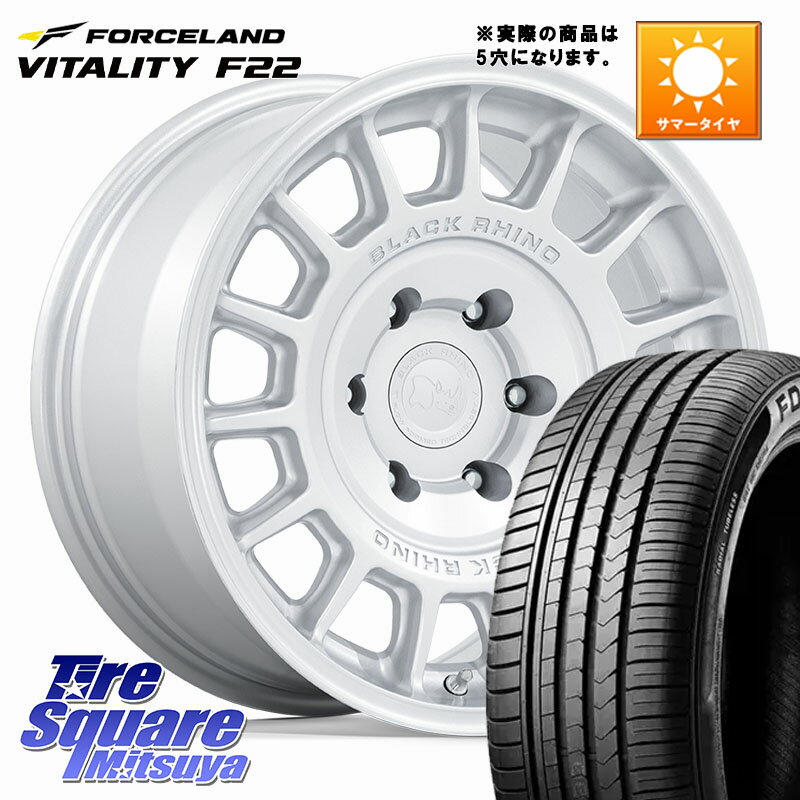 BLACK RHINO VOLL ボル シルバー ホイール 17インチ◇参考画像 17 X 8.0J +38 5穴 114.3 FORCELAND Vitality F22 在庫● サマータイヤ 215/55ZR17 2025年製 ●サマーセール● 215/55R17