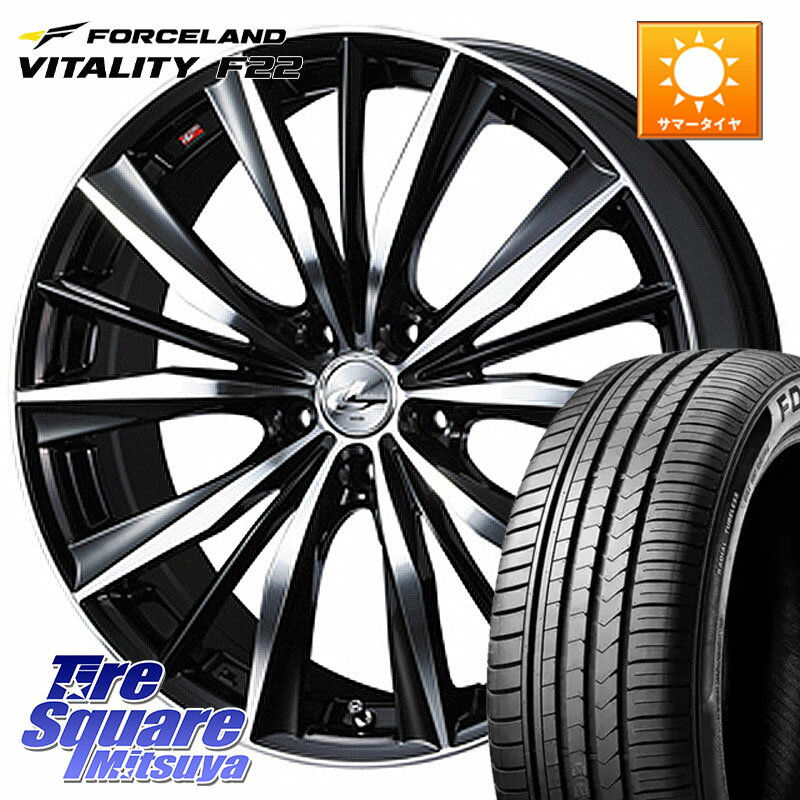 WEDS 33289 レオニス VX ウェッズ Leonis BKMC ホイール 19インチ 19 X 8.0J +48 5穴 114.3 FORCELAND Vitality F22 在庫● サマータイヤ 245/35ZR19 ●サマーセール● 245/35R19 WRX S4(VBH)