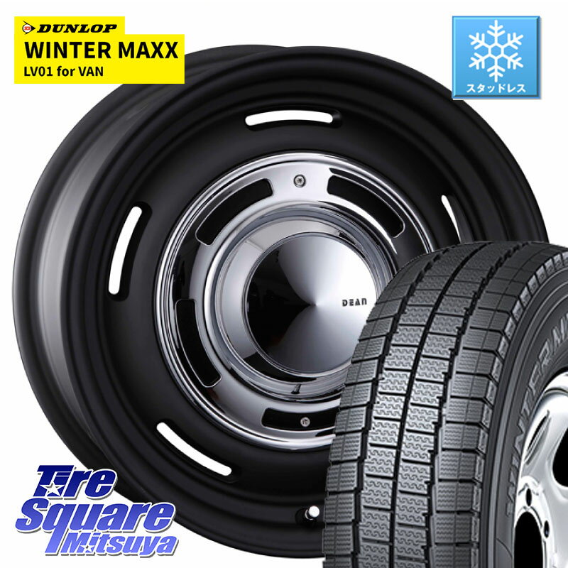 DUNLOP WINTER MAXX LV01 for VAN ウィンターマックス スタッドレス ミツヤ 175/80R14 99*98 CRIMSON ディーン クロスカントリー ホイール 14インチ 欠品次回未定 14 X 5.0J(JWL-T) +43 4穴 114.3