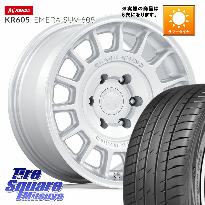 BLACK RHINO VOLL ボル シルバー ホイール 17インチ◇参考画像 17 X 8.0J +38 5穴 114.3 KENDA ケンダ KR605 EMERA SUV 605 サマータイヤ 225/65R17 80系ハリアー