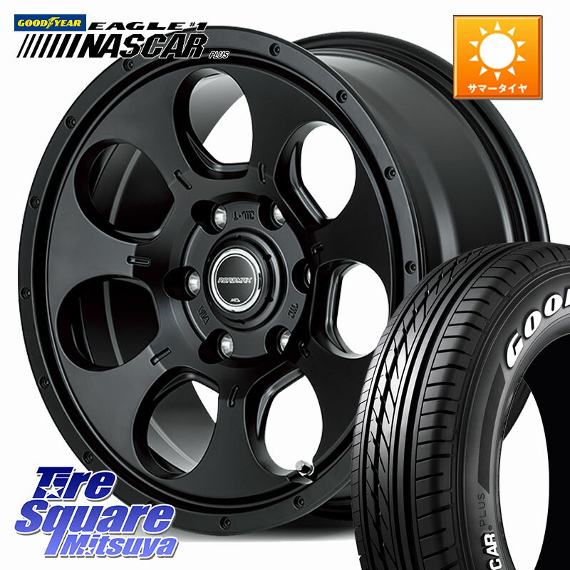 MANARAY MID ROADMAX MUD AGENT ホイール 15インチ 15 X 5.5J +45 6穴 139.7 グッドイヤー EAGLE #1 NASCAR PLUS ナスカー プラス ホワイトレター サマータイヤ 195/80R15 107*105 NV350キャラバン