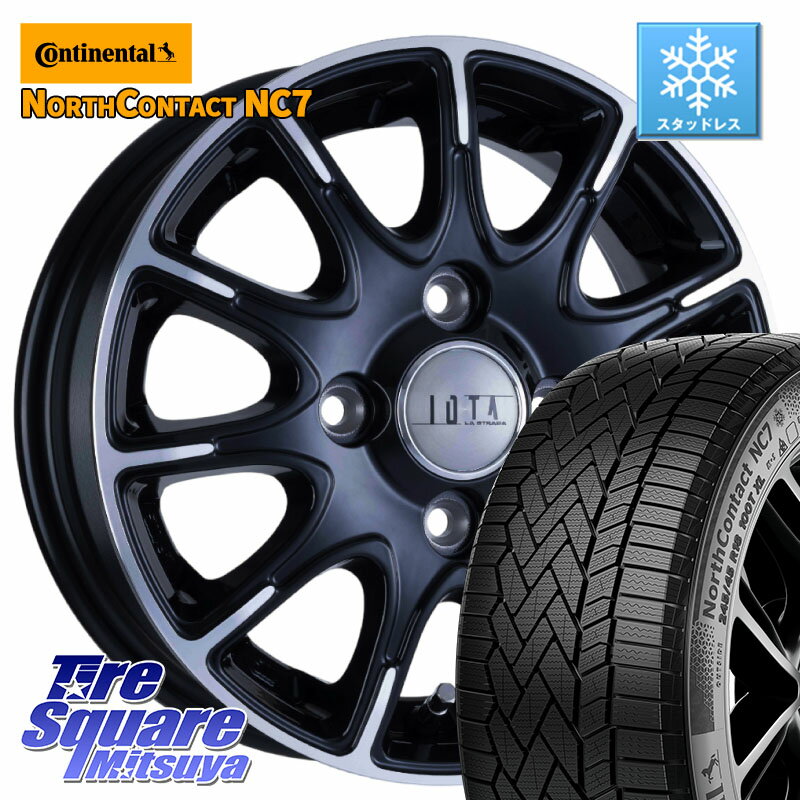 コンチネンタル NorthContact NC7 スタッドレス ミツヤ 正規品 185/65R15 阿部商会 TIRADO IOTA イオタ ホイール 15インチ 15 X 5.5J +43 4穴 100 アクアクロスオーバー FITクロスター