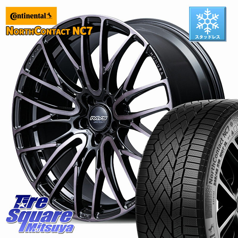 コンチネンタル NorthContact NC7 スタッドレス ミツヤ 正規品 235/60R18 RAYS HOMURA 2x10BD BLACK CLEAR EDITION ホイール 18インチ 18 X 7.5J +50 5穴 114.3